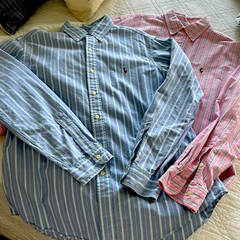 2 Men’s Ralph Lauren Oxford button down.